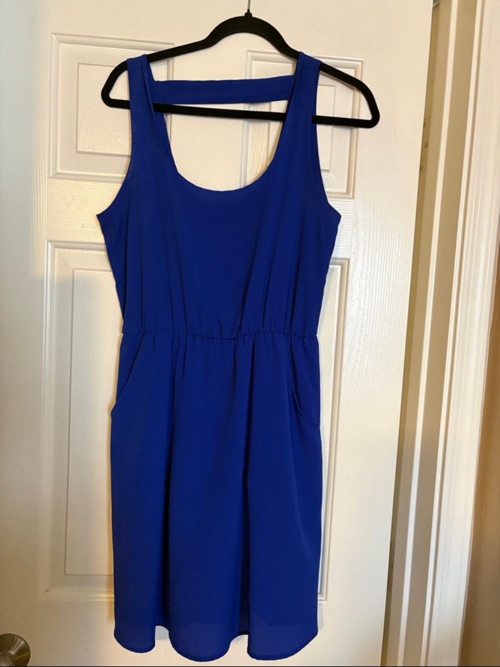 Royal Blue Sleeveless Midi Dress